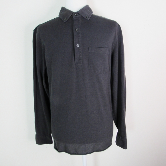 BONOBOS Charcoal Henley Shirt Size M - Picture 5 of 7